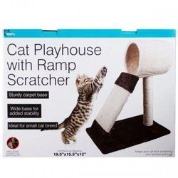 Cat Playhouse With Ramp Scratcher