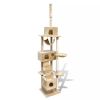 Cat Tree Scratching Post 87" - 94" 3 Condos Beige