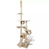 Cat Tree Scratching Post 87" - 94" 1 Condo Beige