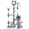 Cat Tree Cat Scratching Post 69 inch 2 Condos Gray