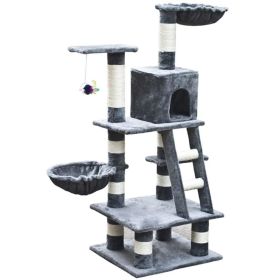 Cat Tree 48" Gray Plush