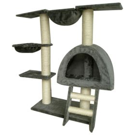 Cat Tree 41" Gray Plush
