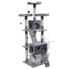 Cat Tree Cat Scratching Post 67 inch 2 Condos Gray