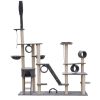 Cat Tree Deluxe 90" - 102" Gray Plush