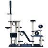 Cat Tree Deluxe 90" - 102" Dark Blue Plush