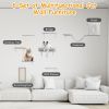 6 Set of Cat Wall Shelves Perch Cat Wall Furniture Wall Mounted Cat Climber with 3 Cat Shelves 2 Cat Houses 1 Cat Scratching Post Wooden Plush