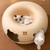 Cat Tunnel BedCat Nest Four Seasons Universal  Summer Sleep Internet Red Donut Dodge House Pet Cat Drill Hole Semi-EnclosedPeekaboo Cat Cave, Cat Donu