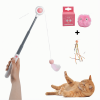 Cat Toy Two Product Sets, Including Retractable Laser Cat Toy Stick + Intelligent Bird Call Cat Toy Interactive Ball, Pet Fun Products, Pet Interactiv