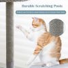 42 Inch Tall Cat Tower with Curved Metal Supporting Frame for Large and Small Cats