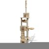 Cat Tree Scratching Post 87" - 94" 3 Condos Beige