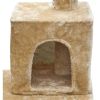 Cat Play Tree 48 inch Beige Plush