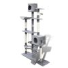 Cat Tree Cat Scratching Post 69 inch 2 Condos Gray