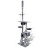 Cat Tree Scratching Post 87" - 94" 1 Condo Gray
