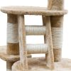 Cat Tree Cuddles XL 90" - 102" Beige Plush