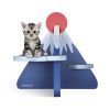 ScratchMe Cat Scratcher Post Board, Mount Fuji Shape Cat Scratching Lounge Bed, Durable Pad Prevents Furniture Damage