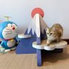 ScratchMe Cat Scratcher Post Board, Mount Fuji Shape Cat Scratching Lounge Bed, Durable Pad Prevents Furniture Damage