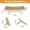 5 Changeable Forms Cardboard Cat Scratcher Double-Sided Cat Scratching Pad With Solid Wood Structure Indoor Reversible Cat Scratcher Lounge