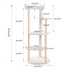 (Do Not Sell on Amazon) Multi-Level Cat Tree Modern Cat Tower Wooden Activity Center with Scratching Posts Beige