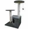 Cat Tree 28" Gray Plush