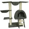 Cat Tree 41" Gray Plush