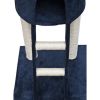 Cat Tree Deluxe 90" - 102" Dark Blue Plush
