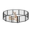 Dog Playpen Outdoor, 12 Panel Dog Fence 24" Pet Pen for Small Dogs Pet Exercise Pen for Puppy/Rabbit/Small Animals Portable Playpen for RV Camping Gar