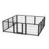Dog Playpen Outdoor, 12 Panel Dog Fence 24" Pet Pen for Small Dogs Pet Exercise Pen for Puppy/Rabbit/Small Animals Portable Playpen for RV Camping Gar