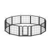 Dog Playpen Outdoor, 12 Panel Dog Fence 24" Pet Pen for Small Dogs Pet Exercise Pen for Puppy/Rabbit/Small Animals Portable Playpen for RV Camping Gar