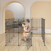 Small Animal Playpen with Door Dog Metal Playpen Small Medium Kitten Puppy Guinea Pig Rabbit Kennel