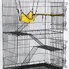 4 Tiers Rolling Cat Cage Pet Cage with Hammock;  Black