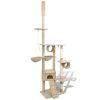 Cat Tree Scratching Post 87" - 94" 1 Condo Beige
