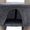 Cat Tree Deluxe 90" - 102" Gray Plush