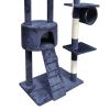 Cat Tree Scratching Post 87" - 94" 1 Condo Dark Blue