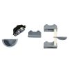 PawHut Cat Wall Shelves, 4 Pcs Cat Wall Furniture Cat Climbing Shelf with Cat Hammock, 3 Steps, Perches, Scratching Post, for Sleeping, Playing, Gray