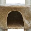 Cat Tree Deluxe 90" - 102" Beige Plush