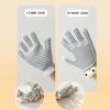 2 In 1 Pet Grooming Gloves For Dogs And Cats, Pet Fur Remover Gloves, Grooming Brush For Shedding, Massage, Hair Remover Mitt, Fur Cleaner For Couch,