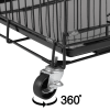 4 Tiers Rolling Cat Cage Pet Cage with Hammock;  Black