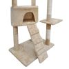 Cat Tree Scratching Post 87" - 94" 1 Condo Beige