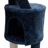 Cat Tree Cuddles XL 90" - 102" Dark Blue Plush
