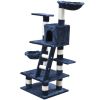 Cat Tree 48" Dark Blue Plush