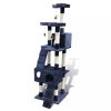 Cat Tree Scratching Post 67" 2 Condos Dark Blue