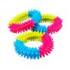 Pet rubber ring toys tri-color rubber prickly ring toss dog play toy bite-resistant toys for small to medium dog