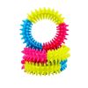 Pet rubber ring toys tri-color rubber prickly ring toss dog play toy bite-resistant toys for small to medium dog