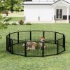 Dog Playpen Outdoor, 12 Panel Dog Fence 24" Pet Pen for Small Dogs Pet Exercise Pen for Puppy/Rabbit/Small Animals Portable Playpen for RV Camping Gar