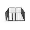 Dog Playpen Outdoor, 12 Panel Dog Fence 24" Pet Pen for Small Dogs Pet Exercise Pen for Puppy/Rabbit/Small Animals Portable Playpen for RV Camping Gar