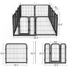Dog Playpen Outdoor, 12 Panel Dog Fence 24" Pet Pen for Small Dogs Pet Exercise Pen for Puppy/Rabbit/Small Animals Portable Playpen for RV Camping Gar