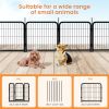 Dog Playpen Outdoor, 12 Panel Dog Fence 24" Pet Pen for Small Dogs Pet Exercise Pen for Puppy/Rabbit/Small Animals Portable Playpen for RV Camping Gar