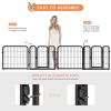 Dog Playpen Outdoor, 12 Panel Dog Fence 24" Pet Pen for Small Dogs Pet Exercise Pen for Puppy/Rabbit/Small Animals Portable Playpen for RV Camping Gar