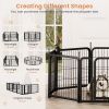 Dog Playpen Outdoor, 12 Panel Dog Fence 24" Pet Pen for Small Dogs Pet Exercise Pen for Puppy/Rabbit/Small Animals Portable Playpen for RV Camping Gar