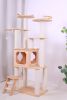 PurrScape Elegance - Deluxe Wooden Cat Tower